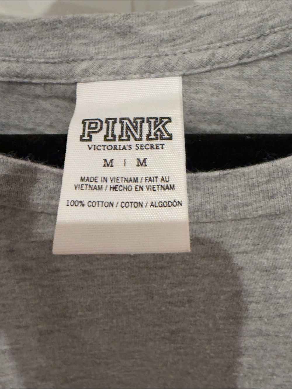 PINK Victoria’s Secret Grey Bling Tee - Picture 4 of 4
